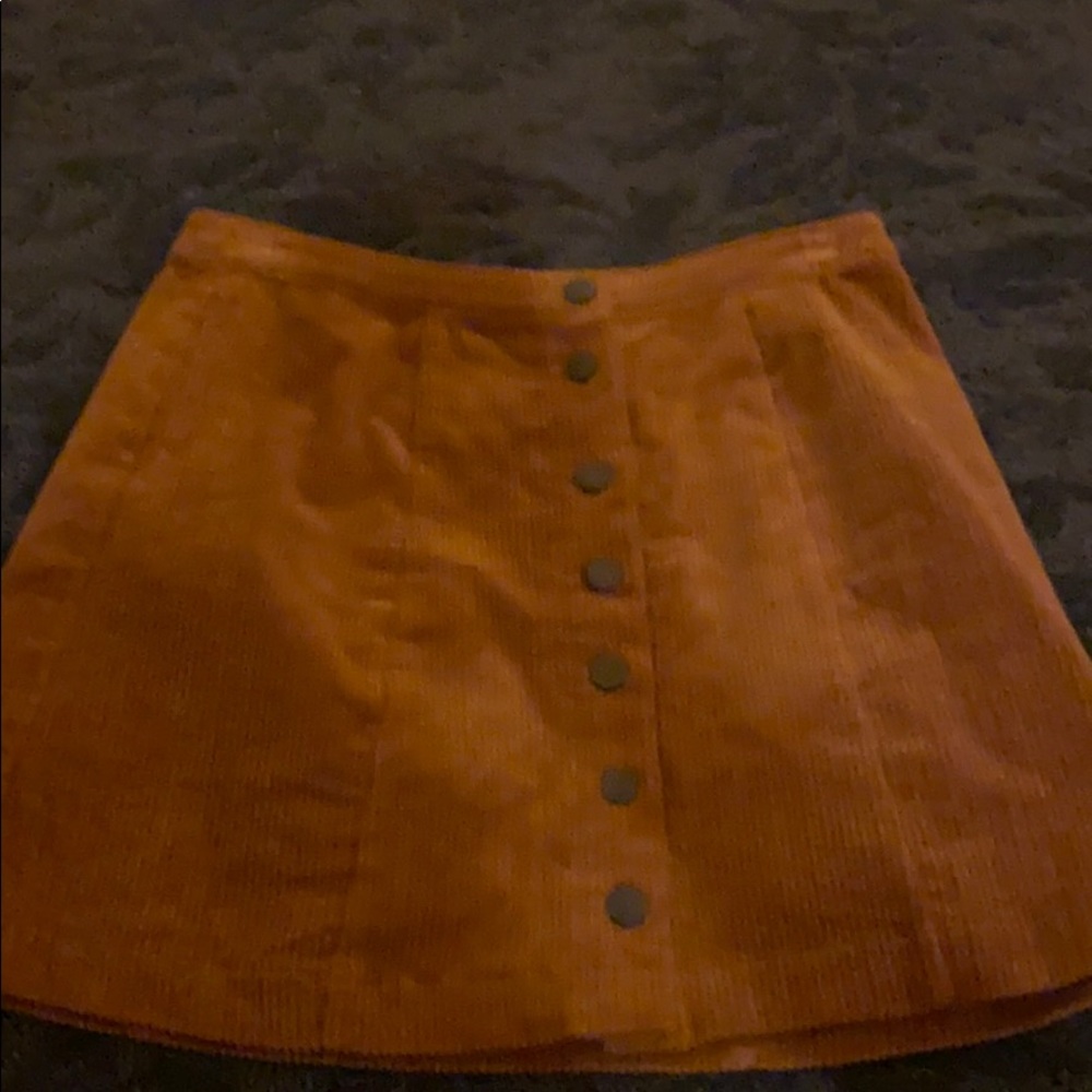 Button Up Corduroy Skirt